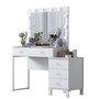 Hanah Home Mesa de Maquillaje Blanca con 10 Focos
